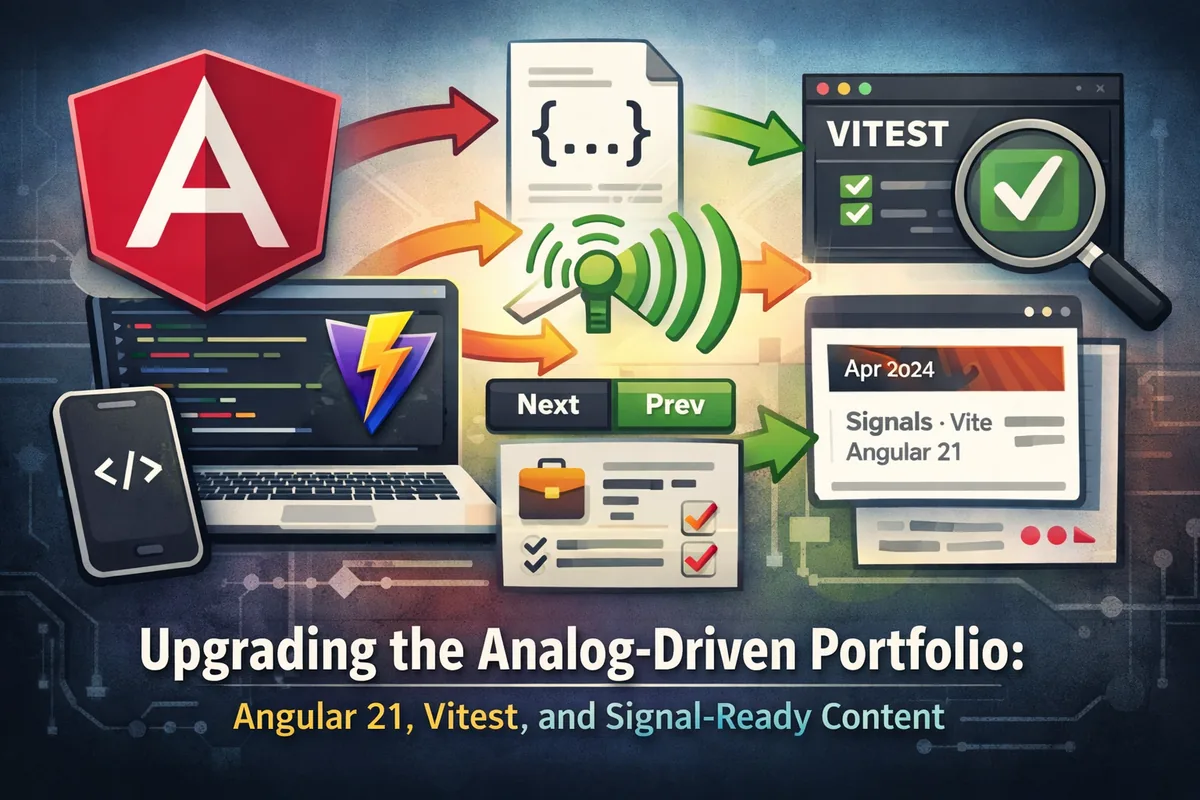 Upgrading the Analog-Driven Portfolio: Angular 21, Vitest, and Signal-Ready Content