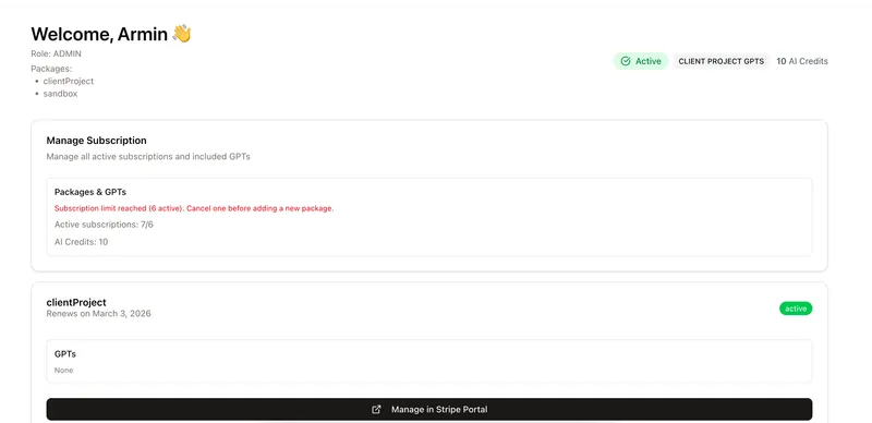 DNA Sandbox research platform secondary project view