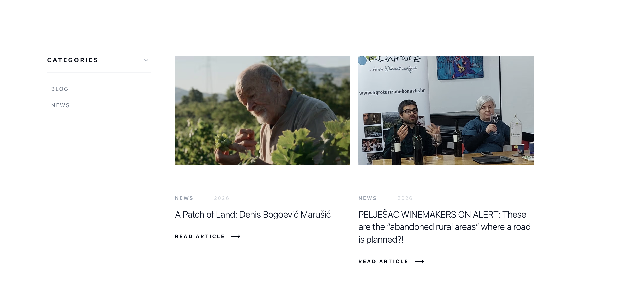 Križ Winery Website