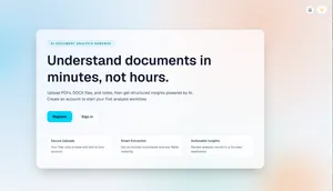 AI Document Analysis Sandbox project preview