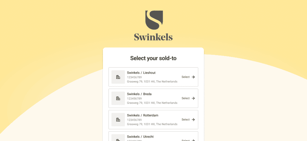 Royalswinkels customer portal